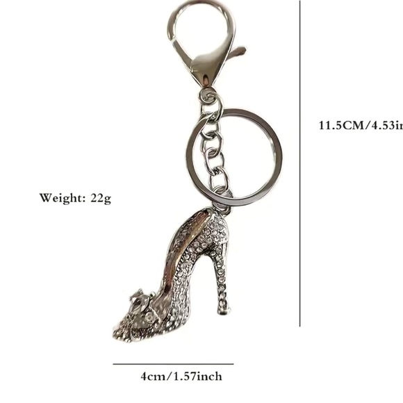 NIP Rhinestone High Heel Keychain Accessory - Picture 4 of 5